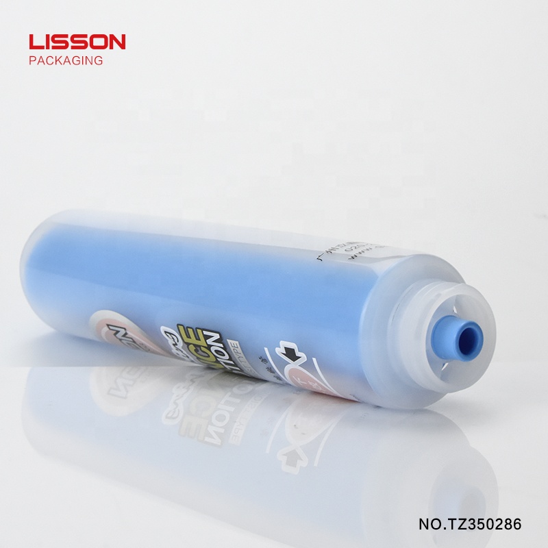 New design dual chamber squeeze tube packaging with double color flip top cap 4