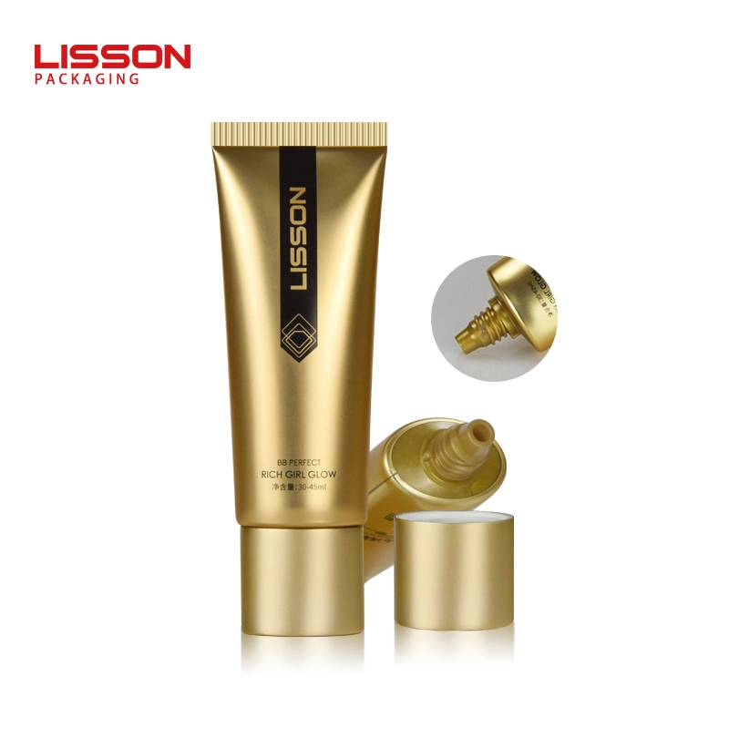 Envase de tubo de plástico ovalado de 30 ml - 45 ml para crema de protección solar, crema BB, crema CC 1