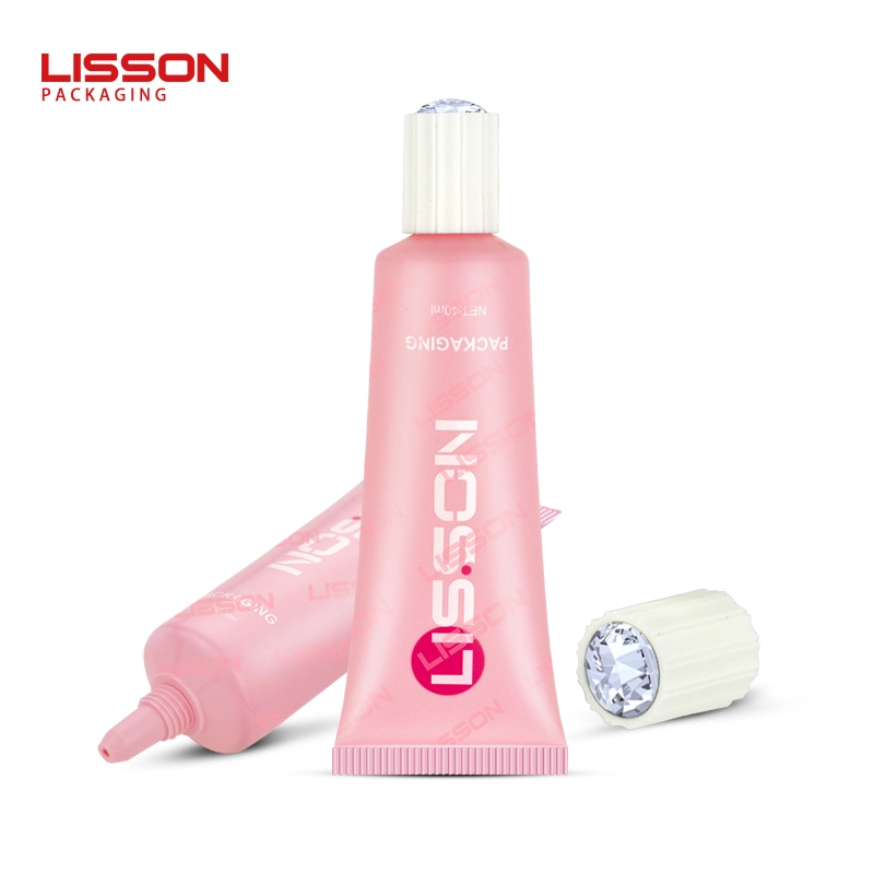 wholesale custom biodegradable cosmetic packaging 40ml Plastic Makeup Tubes with Long Nozzle head 1