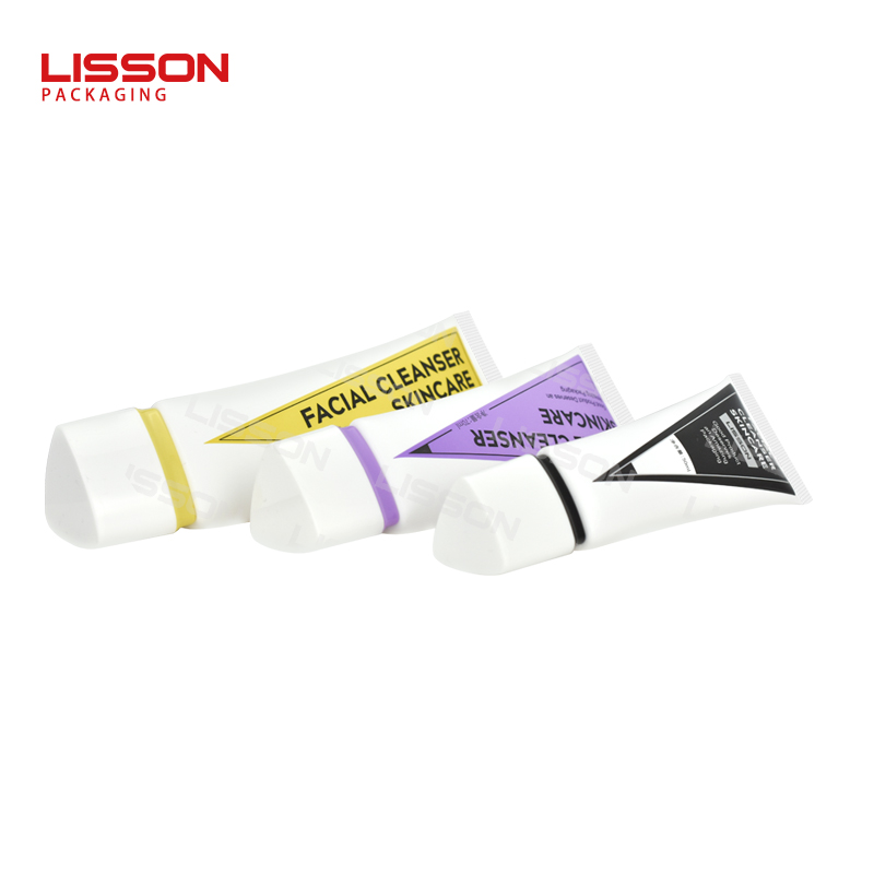 Triangle Cap Cosmetic Tube PCR Plastic Squeeze tube for Skincare 5