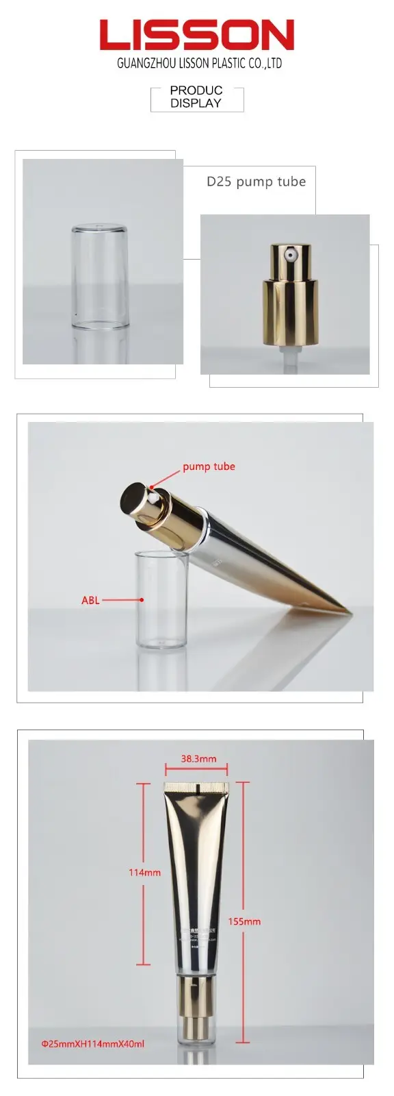 Lisson hollow soap tube top quality for essence 2