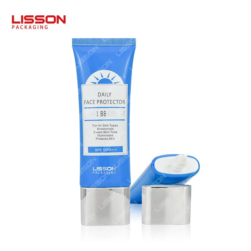 Tabung Kosmetik Oval Kustom untuk Krim Tabir Surya Harian Krim BB 1