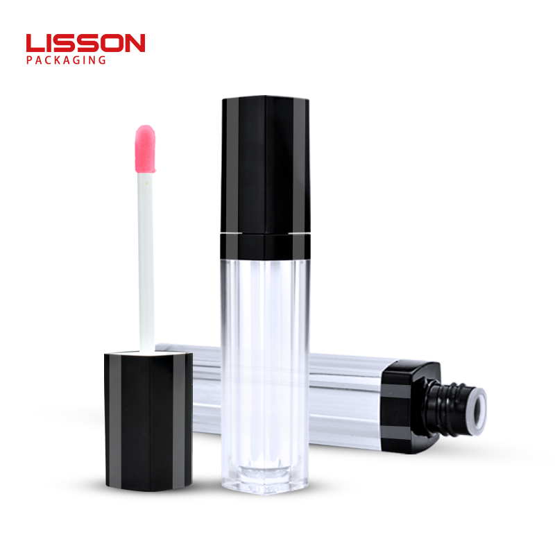 Clear Plastic 8ml Lip Gloss Tube Container Wholesale w/ Soft Doe-Foot Aplicator Free Design 1
