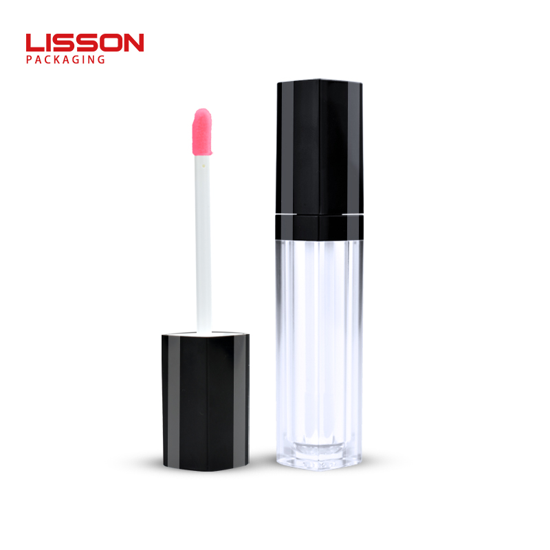 Clear Plastic 8ml Lip Gloss Tube Container Wholesale w/ Soft Doe-Foot Aplicator Free Design 2