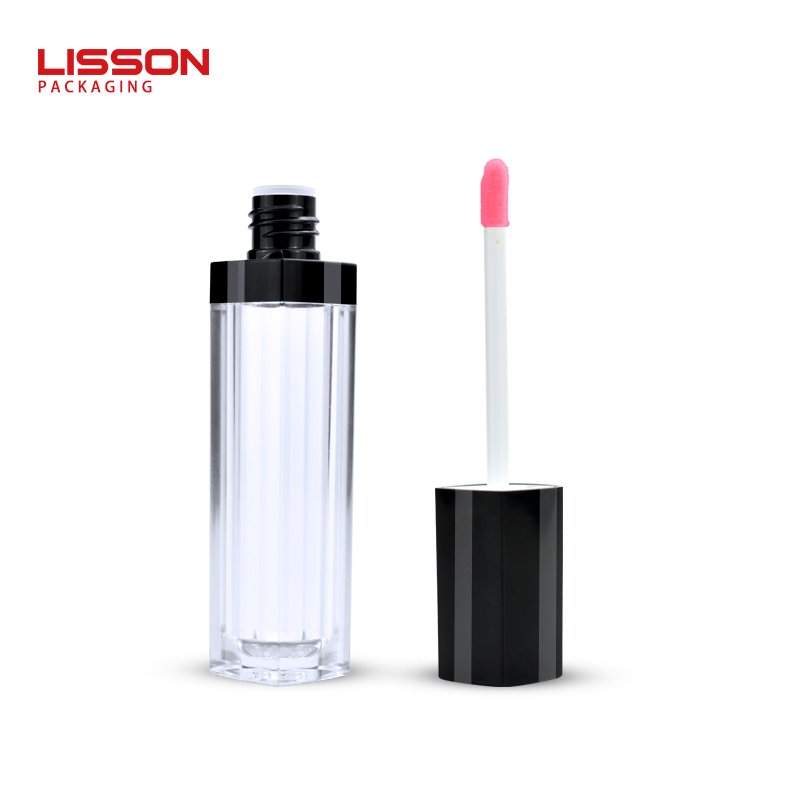 Clear Plastic 8ml Lip Gloss Tube Container Wholesale w/ Soft Doe-Foot Aplicator Free Design 4
