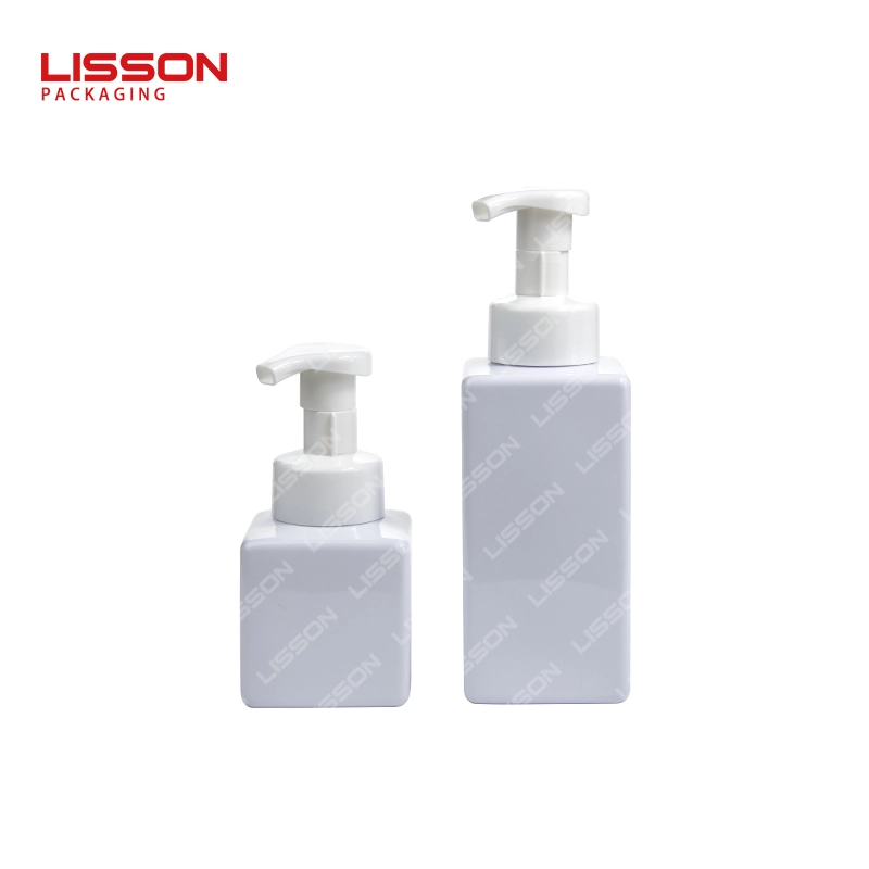 250ml 500ml 반려동물 화장품 사각형 플라스틱 병, 로션 펌프 나사형 캡 포함 1