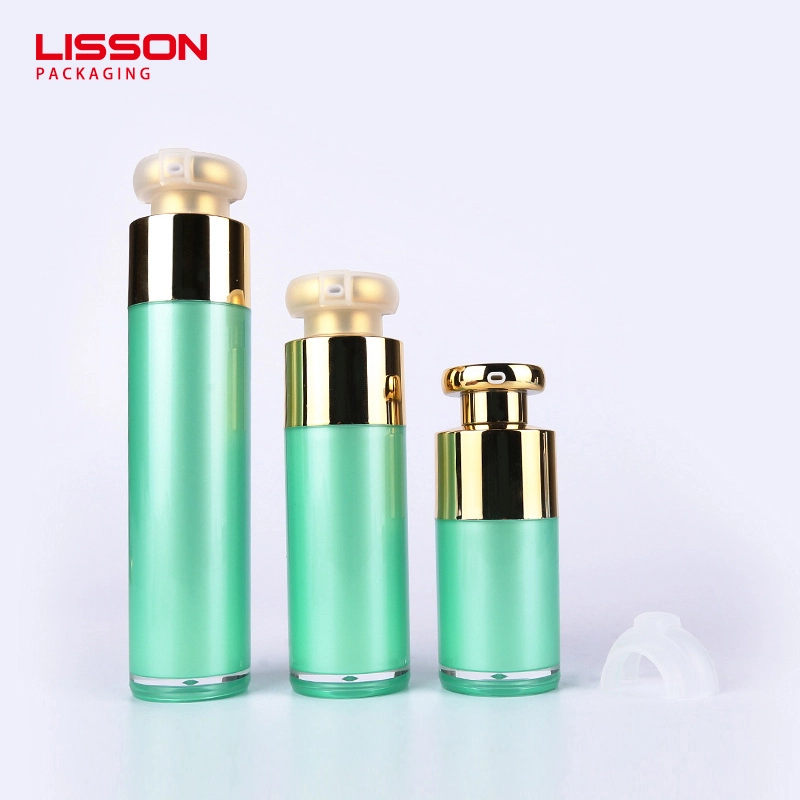 15ml 30ml  50ml plastic essence bottle cosmetic white airless pump bottle 1