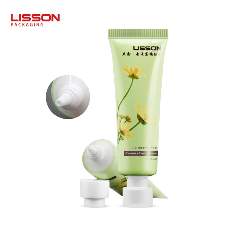 다양한 플라스틱 뚜껑이 있는 30ml 50ml 화장품 스킨케어 핸드크림 튜브 포장 1