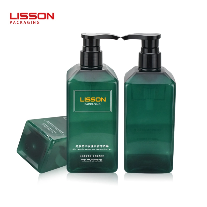 500ml Green Lotion Spray Pump PET Bottle for Hair Wash 1