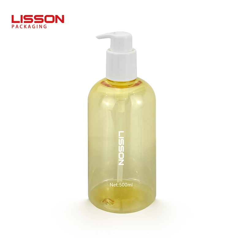 500ml Big Capacity Shampoo Lotion Bottle Transparent Pump Bottle-Lisson Packaging 1