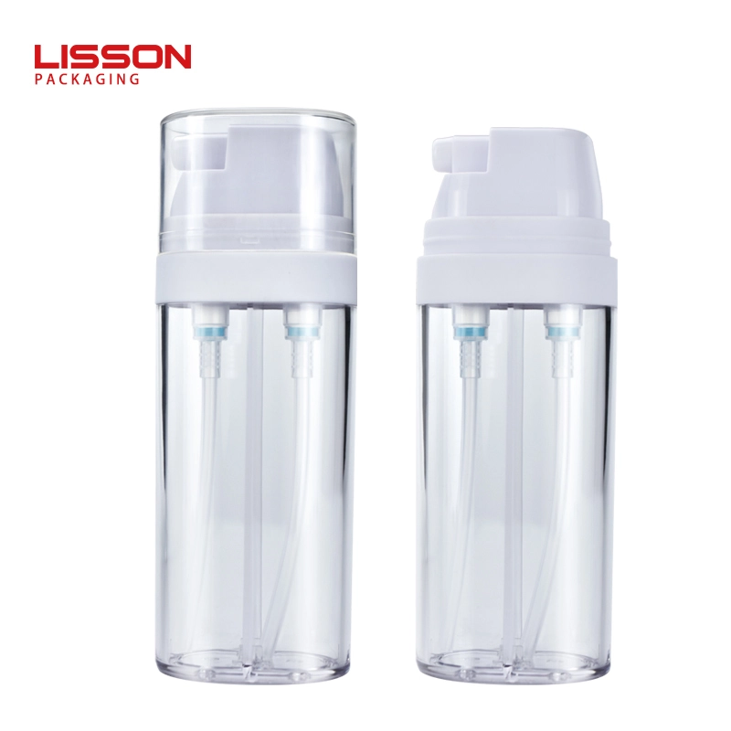 30ml plus 30ml dual compartment Pump plastic bottle for two formula 1