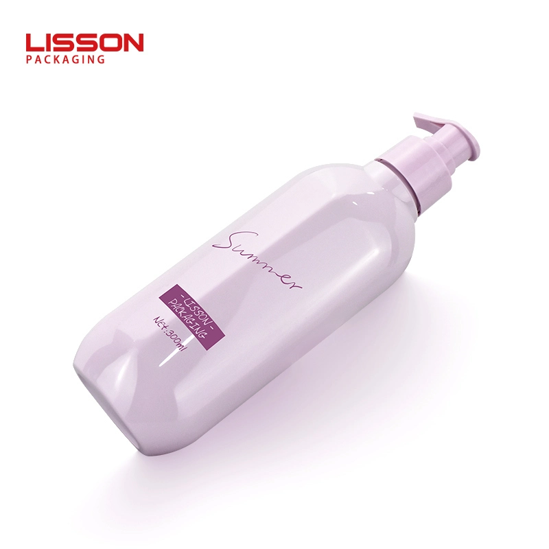 300ml 리필 가능 플라스틱 PET 병 스프레이 타원형 펌프 병 1