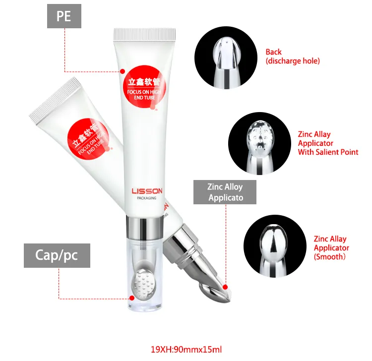 Lisson universal eye cream tube with applicator safe packaging for makeup 6