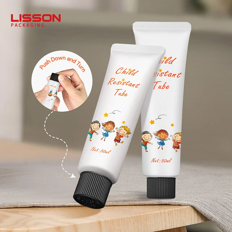 Tubo de plástico a presión con tapa a prueba de niños D30 35 40 1