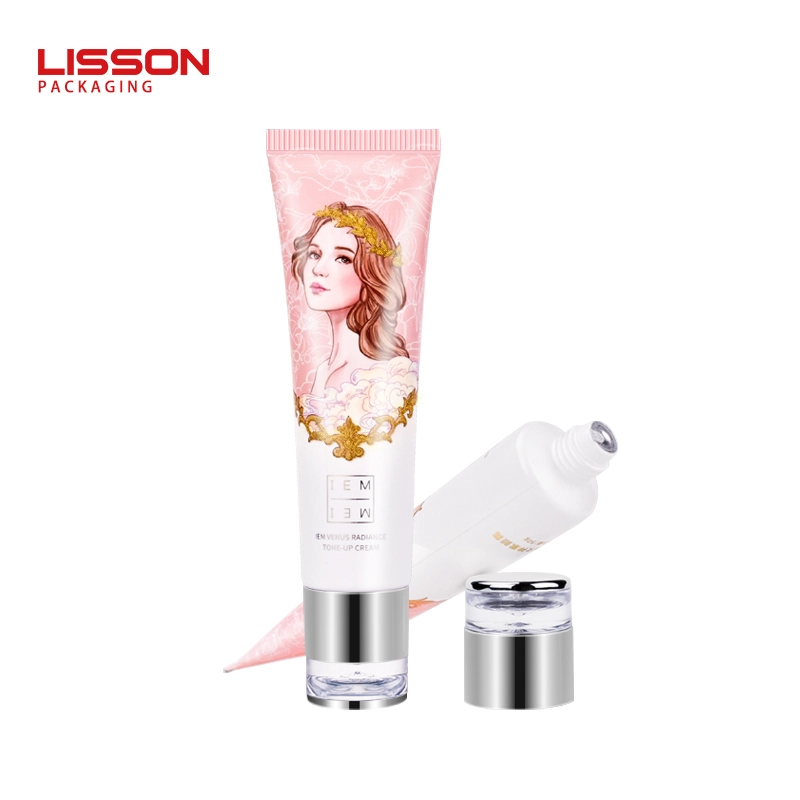 Tubo de plástico D30 para envases cosméticos, redondo, para crema, con tapón de gota de agua. 1