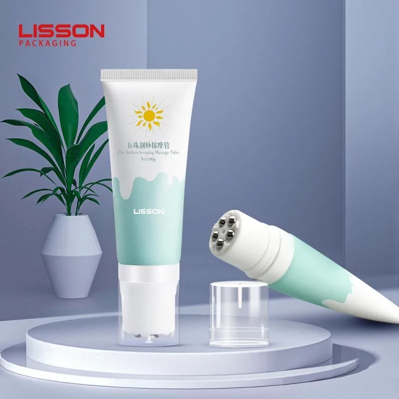 Индивидуальный скребковый массажный тюбик с пятью роликами Lisson®, 100 мл 1