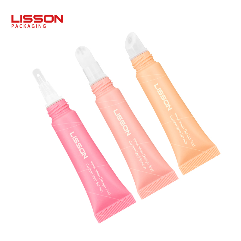 Soft silicone applicator packaging for lip care
