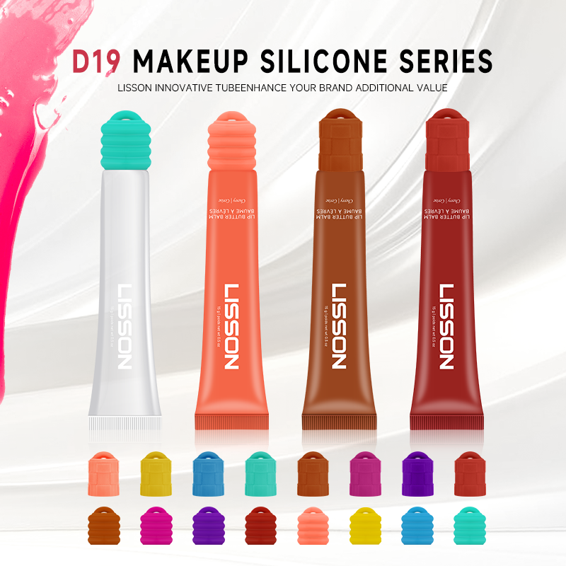Colorful silicone tip makeup tube for concealer and lip gloss
