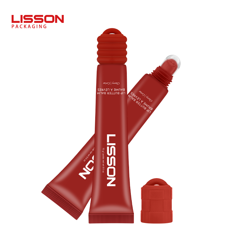 Custom plastic makeup tube with soft silicone tip