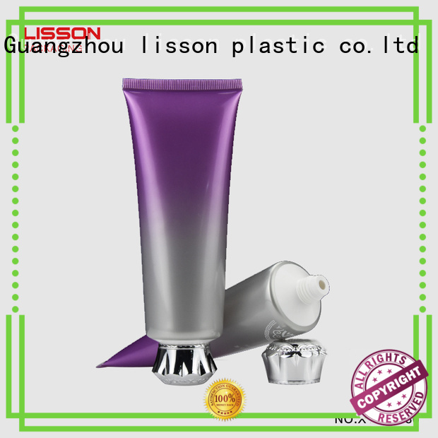 covered luxury round lotion packaging thread Lisson Tube Package 1