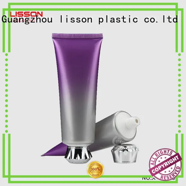 covered luxury round lotion packaging thread Lisson Tube Package 1