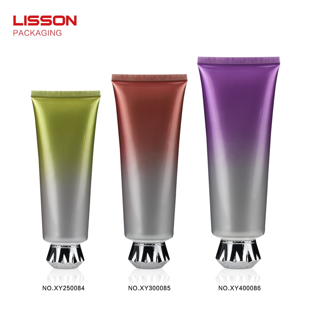 covered luxury round lotion packaging thread Lisson Tube Package 3