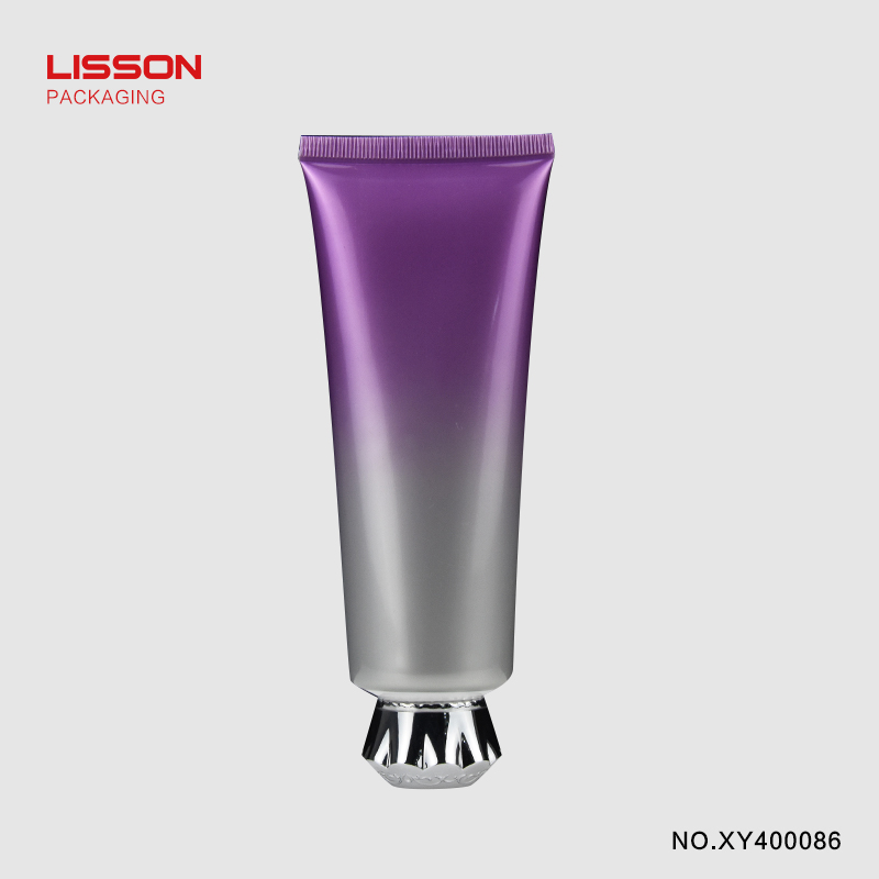 covered luxury round lotion packaging thread Lisson Tube Package 5