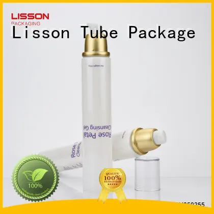 Custom aluminum transparent lotion pump Lisson Tube Package laminated 1