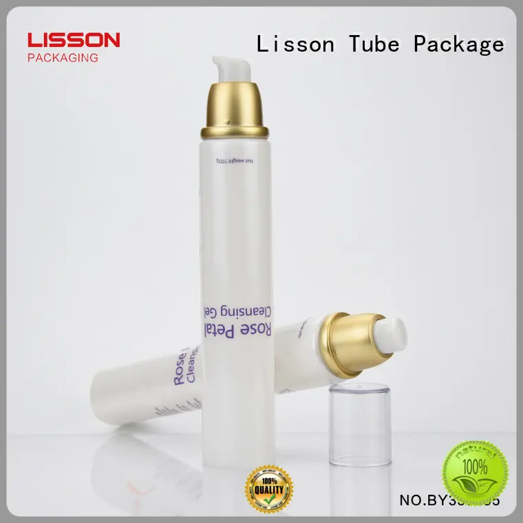aluminum oval pump tops for bottles cosmetic Lisson Tube Package company 1