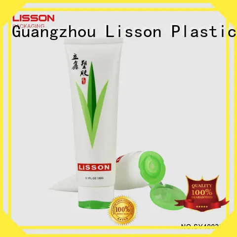plastic lotion tubes volume green cosmetic packaging Lisson Brand 1