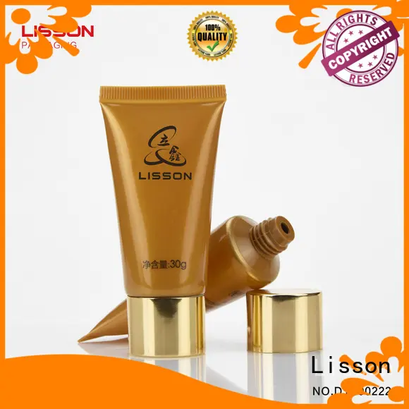 golden empty tubes for creams aluminium Lisson 1