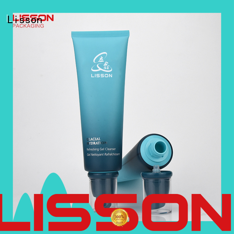 Lisson packaging airless pump bottles oval for cleanser 1