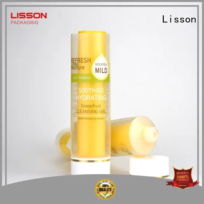 Lisson special shape clear plastic tube OBM for facial cleanser 1