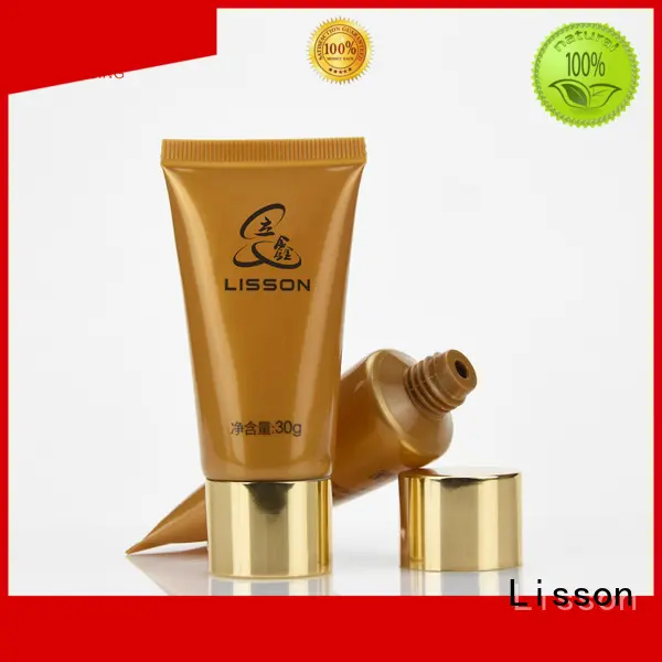 Luxury 30ml round tube with Aluminium covered golden cap 1