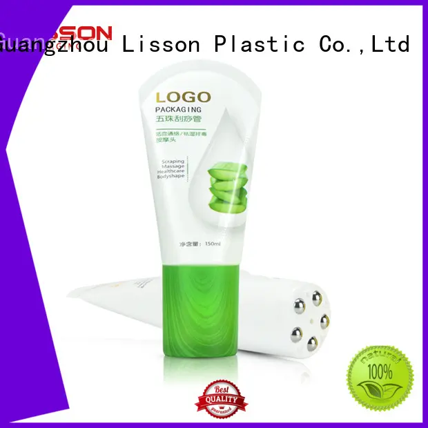 Lisson aluminium covered plastic cosmetic tubes embossment for packaging 1