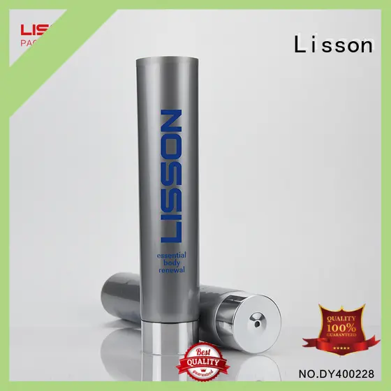Lisson embossment plastic tube containers double for lotion 1