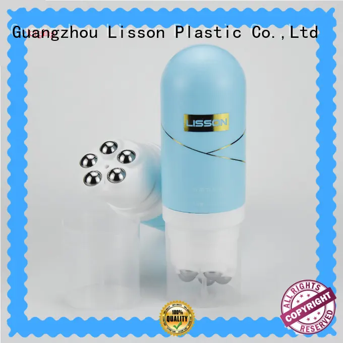 Lisson double rollers clear plastic tube packaging soft blush for sun cream 1