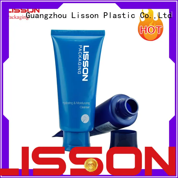 Lisson right angle squeeze tubes for cosmetics silver coating for sun cream 1