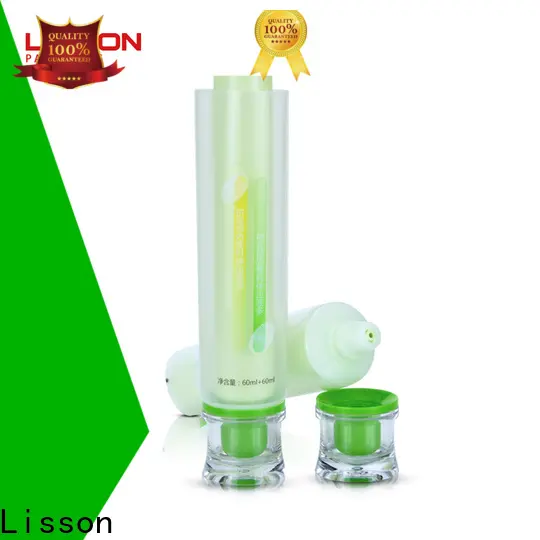 Lisson embossment plastic tubes with caps double for skin care 1