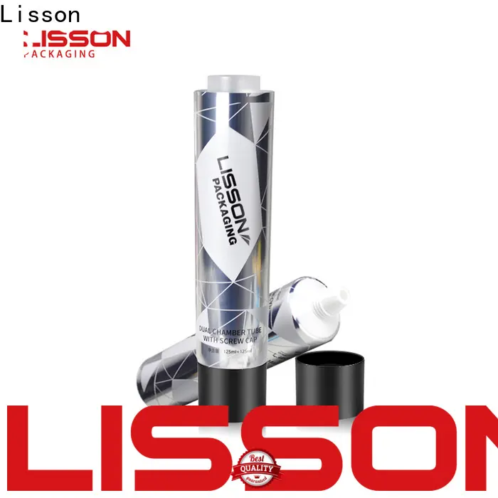 Lisson double layer lotion tubes wholesale silver coating for essence 1