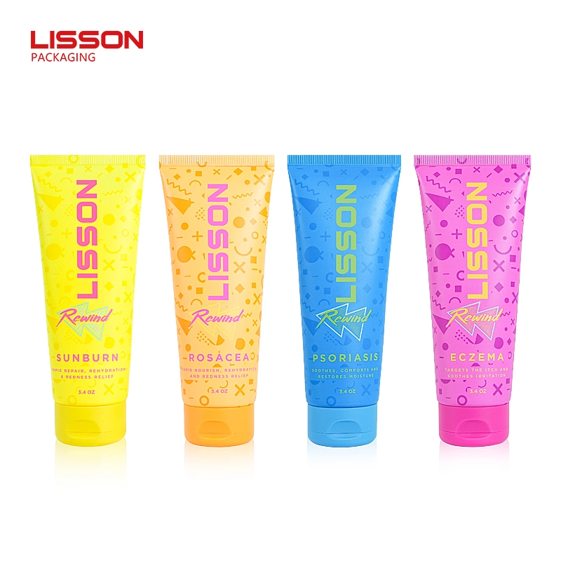 Custom-Made Vibrant Flip Top Plastic Cream Packaging Tubes 1