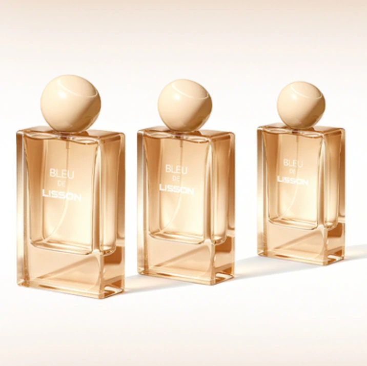 Logo Printed Rectangular Clear Glass Perfume Bottle w/ Customization 1