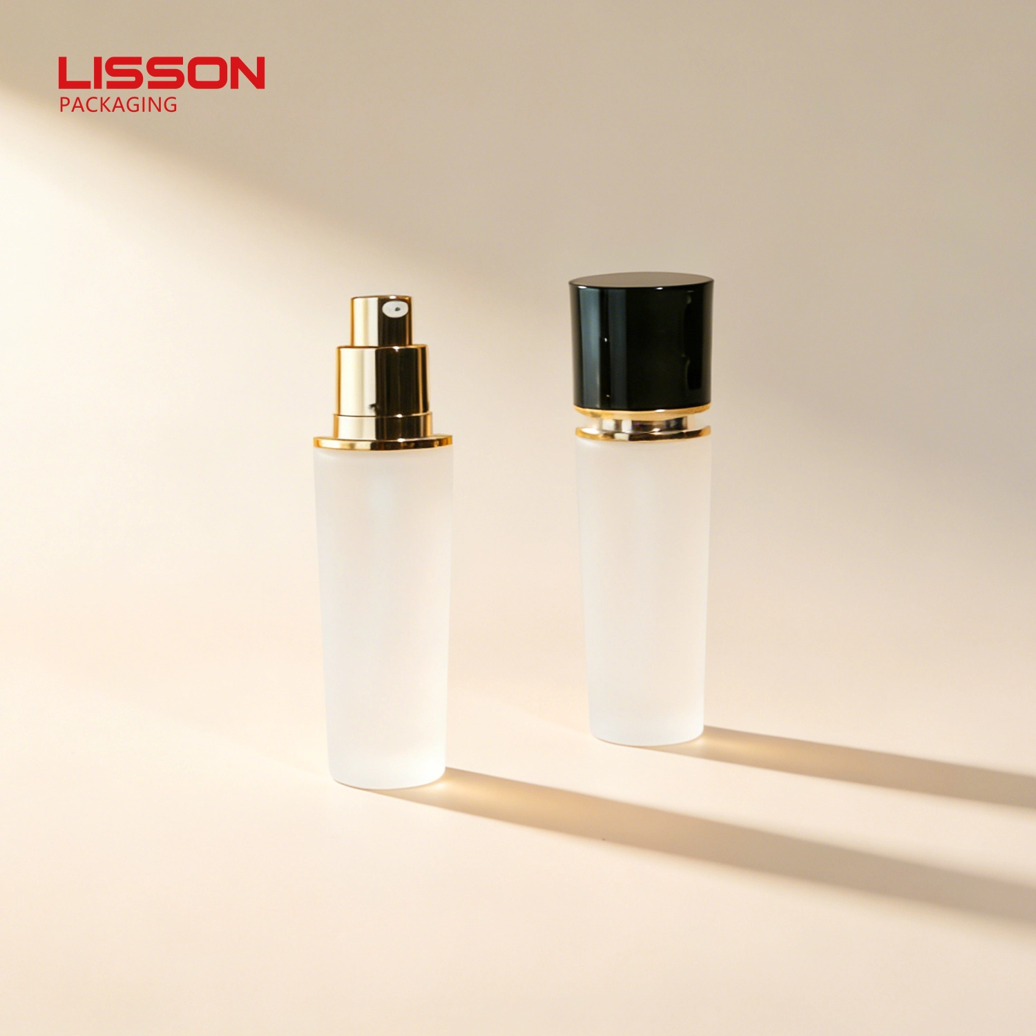 Oem&odm 30ml frosted tapered pump perfume glass bottle pp/abs screw cap 1