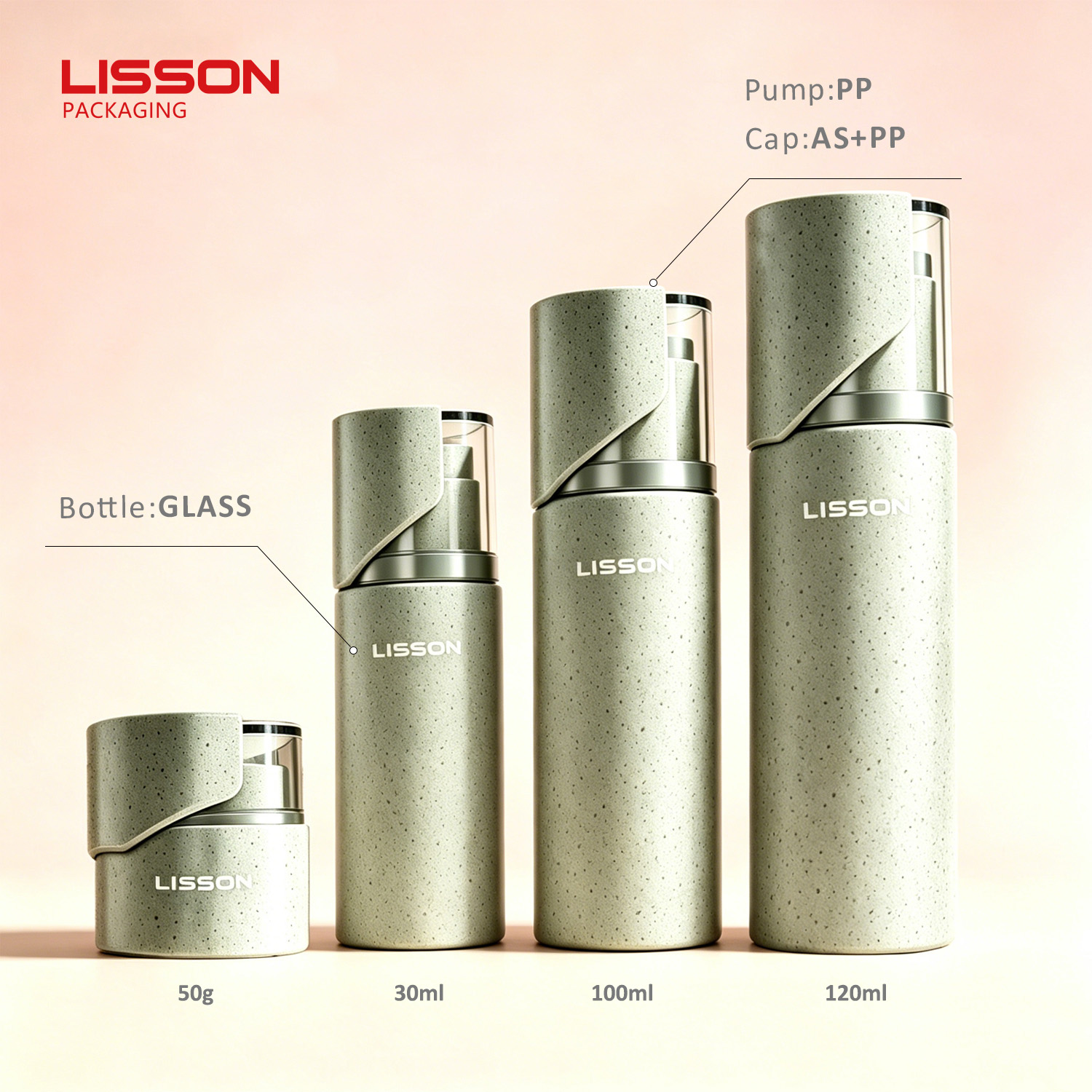Custom Glass Jar & Airless Pump Set 30ml–120ml | PP Pump + AS+PP Overcap | For Face Creams, Serums & Lotions 5