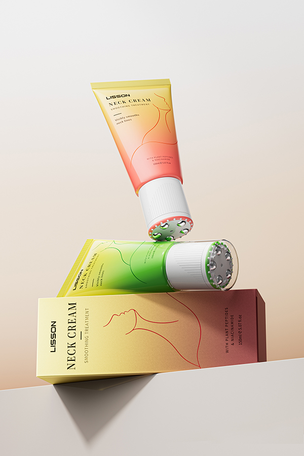Custom 50mm PE Tube with Steel Roller Balls | 120-250ml Neck Cream Applicator | PP + TPE Leak-Proof Cap 4