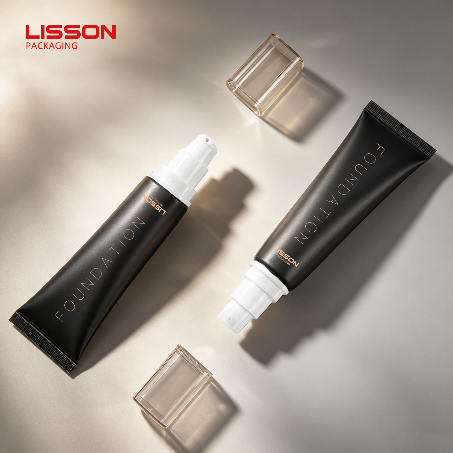 D30 Foundation Squeeze Tube | 30-90ml ABL Tube with PP Pump & MS Cap | Matte Black Finish 6