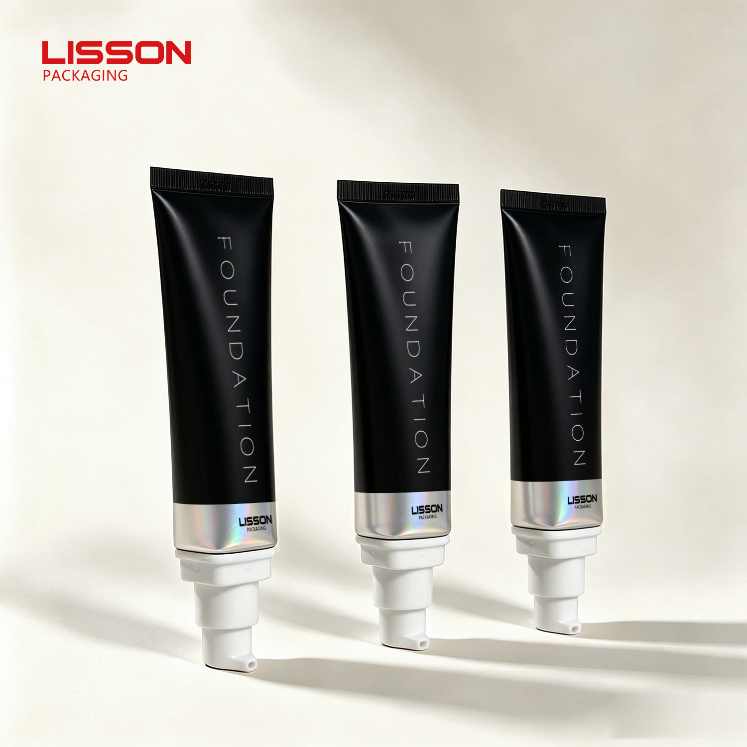 D30 Foundation Squeeze Tube | 30-90ml ABL Tube with PP Pump & MS Cap | Matte Black Finish 5