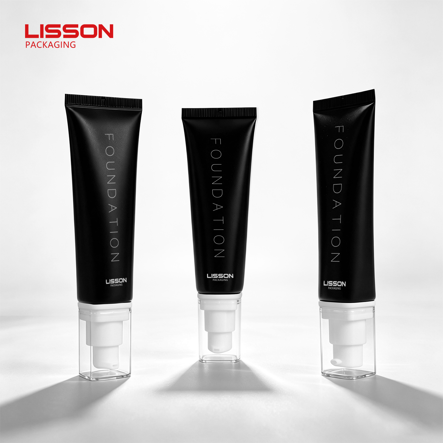 D30 Foundation Squeeze Tube | 30-90ml ABL Tube with PP Pump & MS Cap | Matte Black Finish 4