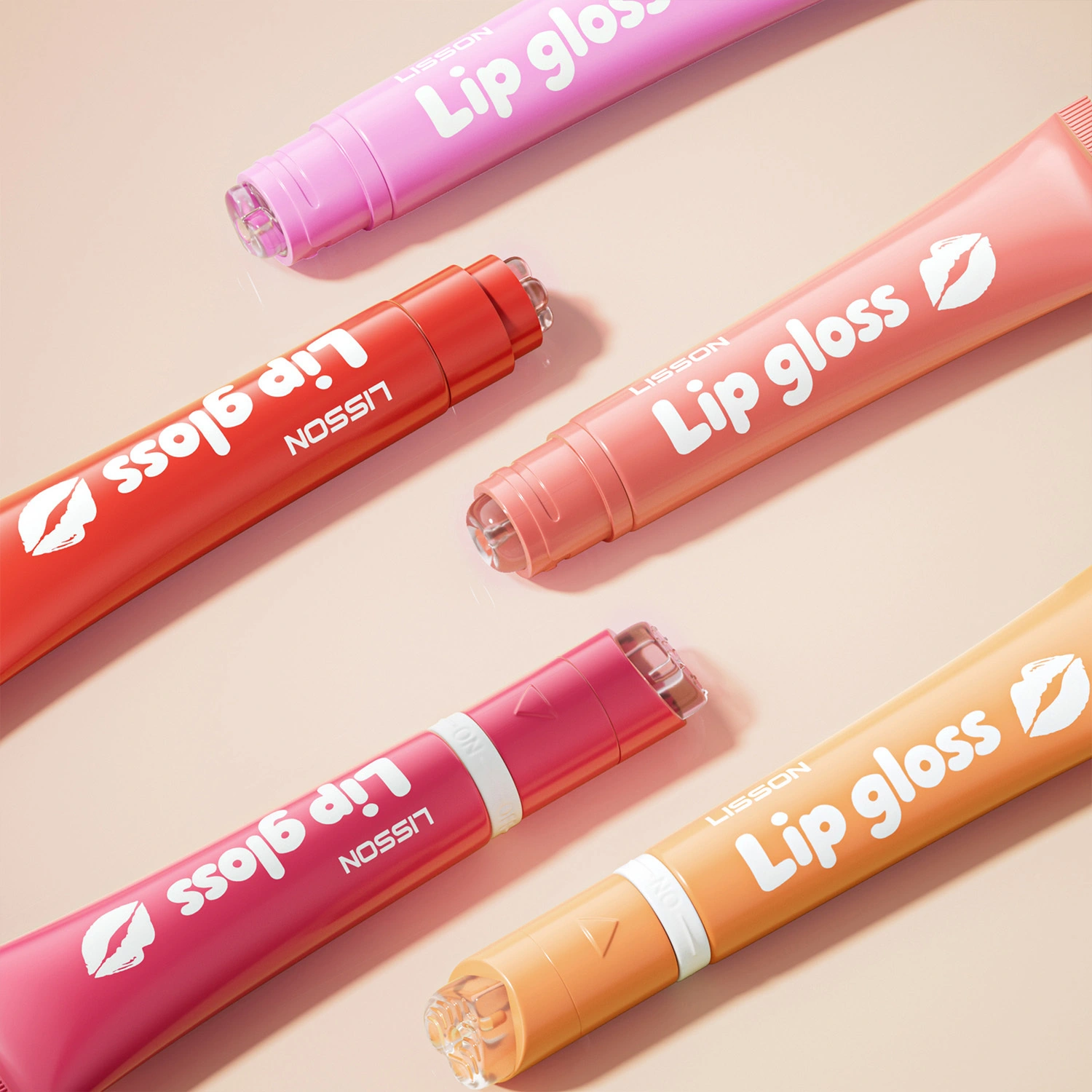 Tubes souples en silicone à embout zéro degré (lot de 4) pour gloss à lèvres et crème contour des yeux (marque privée) 1