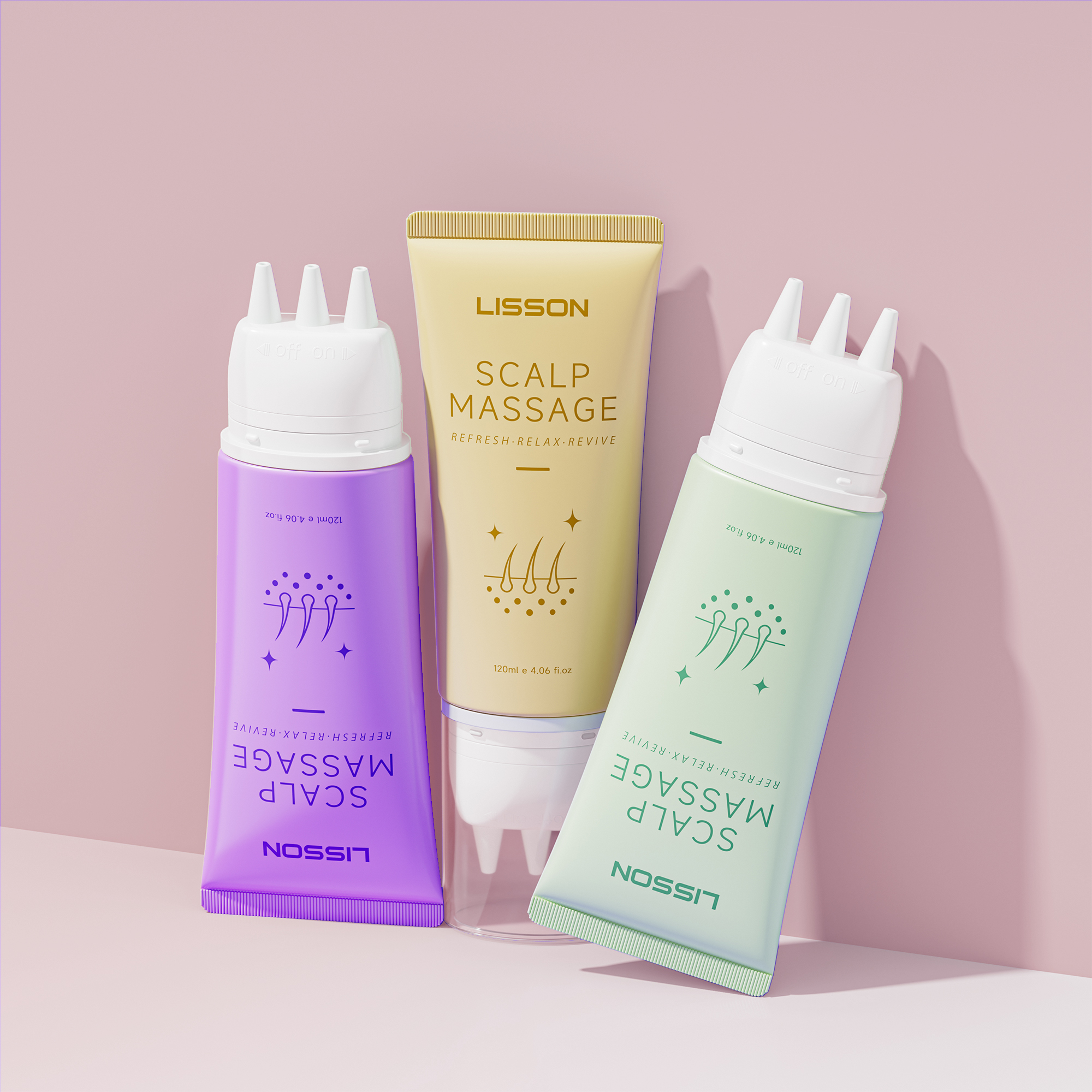 Innovative 100ml Silicone Head Massage Tube for Scalp Care